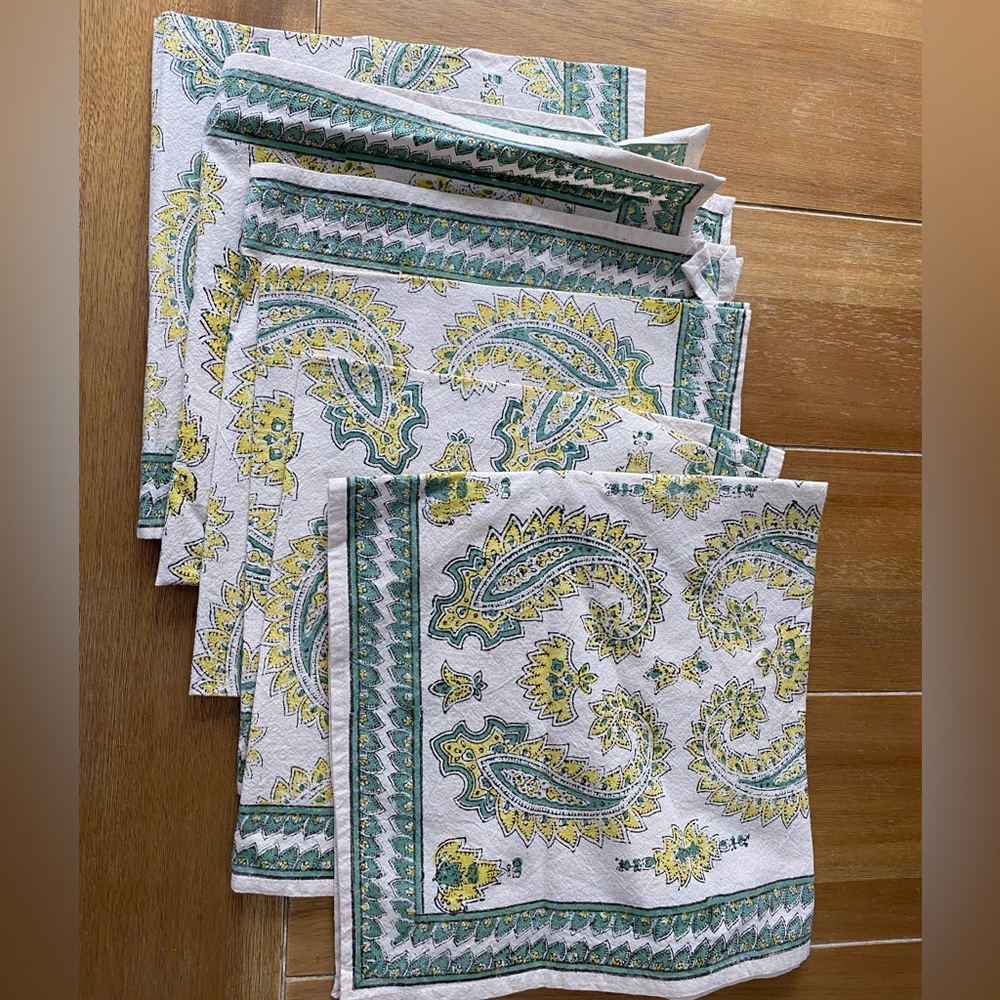Paisley Cloth Napkins Set of 6